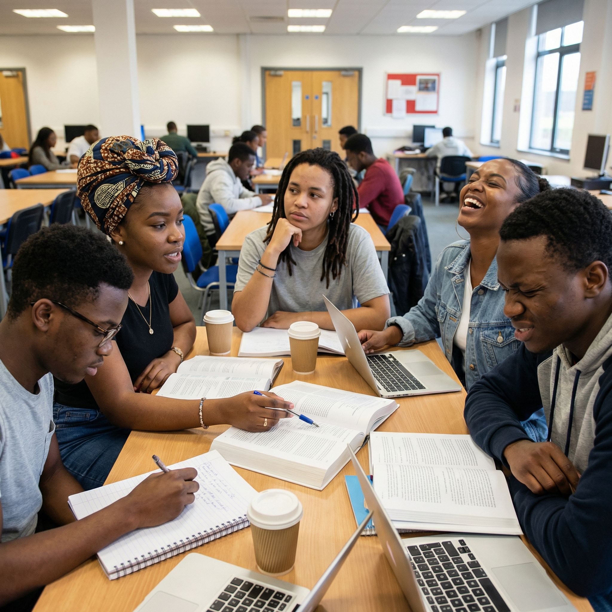Students working on laptops in a computer lab